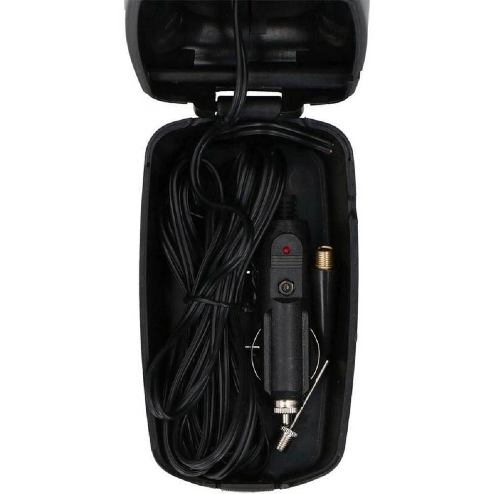 Trade Shop - Compressore Aria Auto Portatile 12v Ruote Auto Con Luce Led Beccucci Gonfiabili -