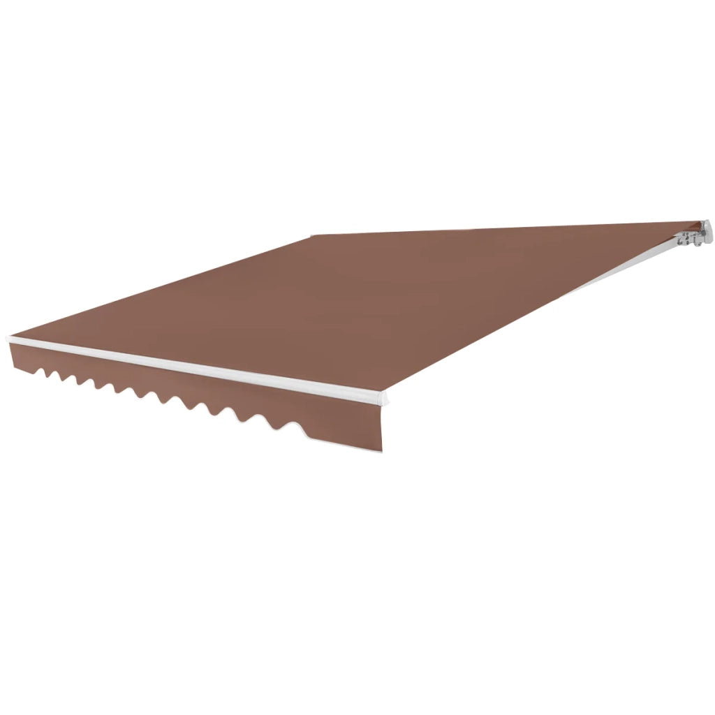 Tenda da sole retrattile 3,6 x 3 m protezione solare regolabile 5-35° stile moderno alluminio marrone 20_0013634