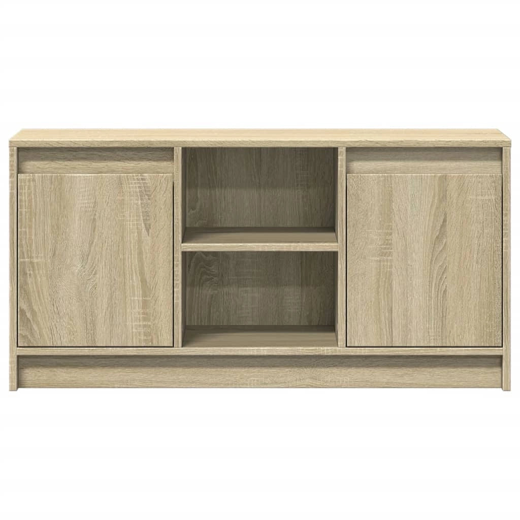 Mobile TV multimediale scaffale TV credenza TV sala da pranzo soggiorno camera da letto con LED rovere Sonoma 100 x 34 x 50 cm derivati ​​del legno marrone 02_0026483