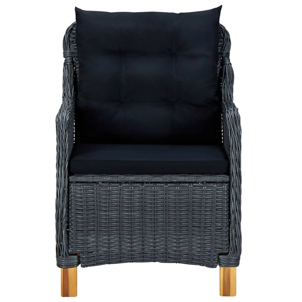 Set da pranzo da giardino per esterni 5 pezzi mobili grigio scuro 02_0013806