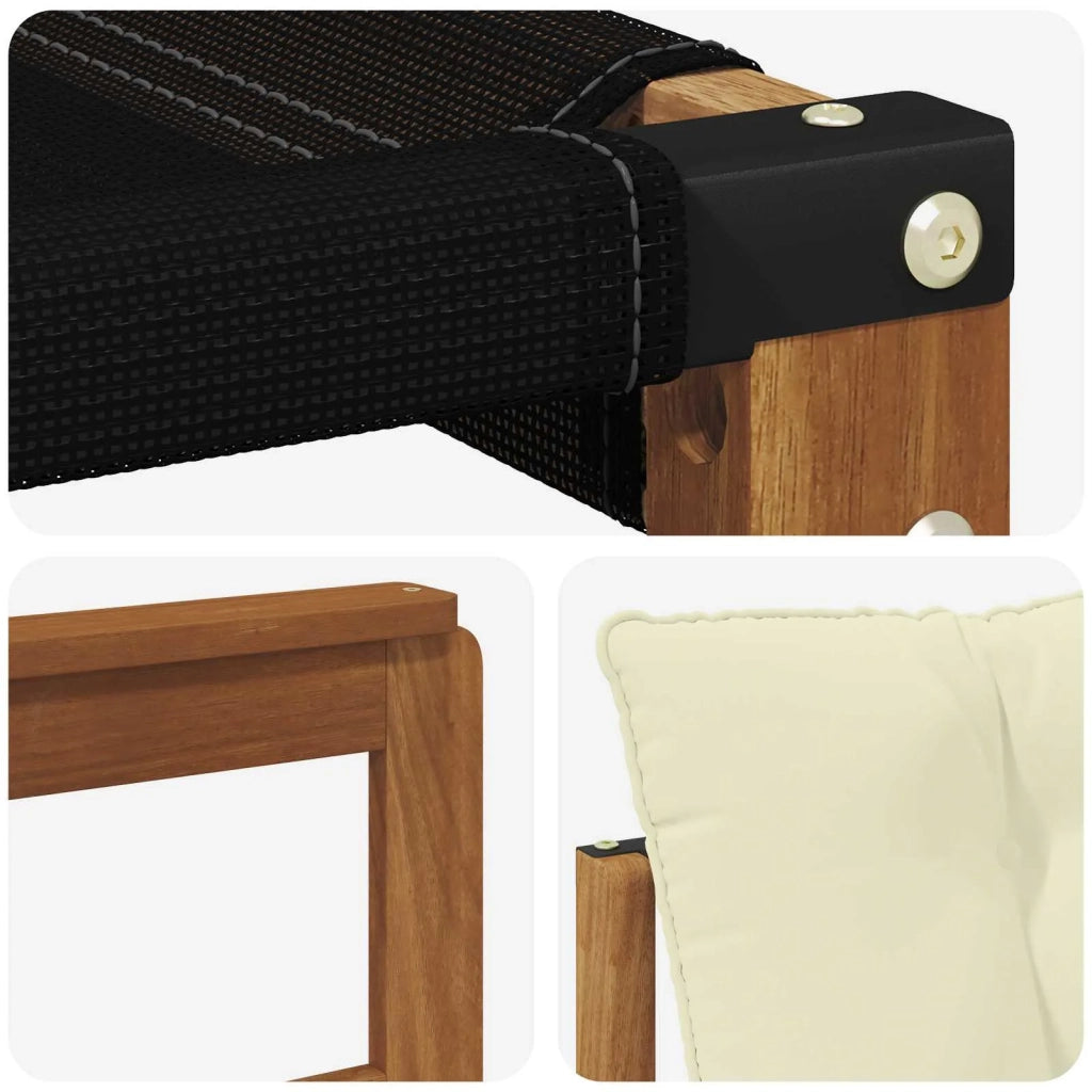 Set di divani da esterno con cuscino 4 pcs Naturale e Crema 3368537