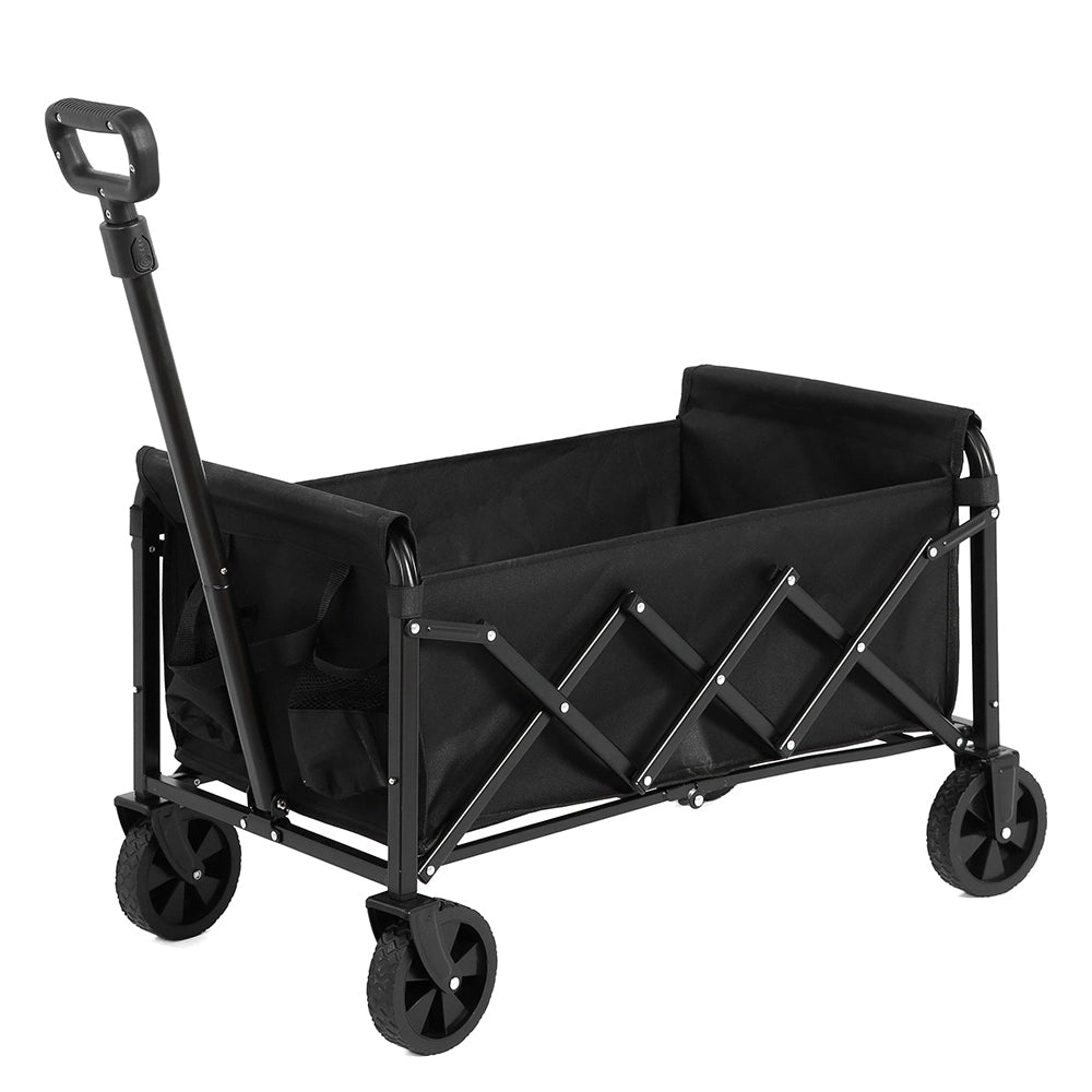 Carrello da spiaggia pieghevole - Xylo - Leggero e portatile, grande capacit??, ruote, resistente - Nero