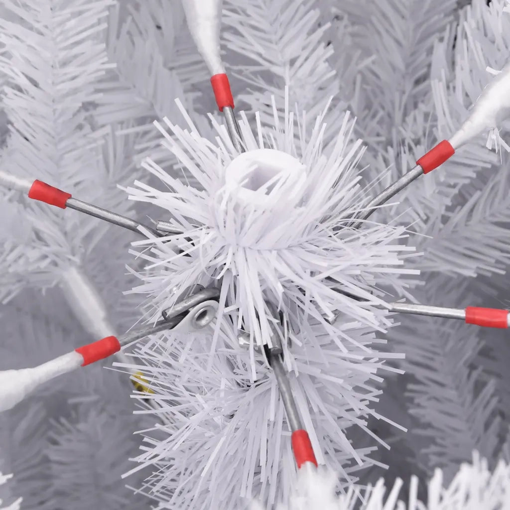 vidaXL Albero di Natale Artificiale Incernierato con Base Bianco 180cm