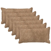 Federa 6 pcs HOUTEN Tortora 40 x 70 cm Fleece in microfibra 917871