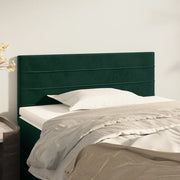 Testiera-Testata-Testiera Decorativa Verde scuro 90x5x78/88 cm in Velluto 499356