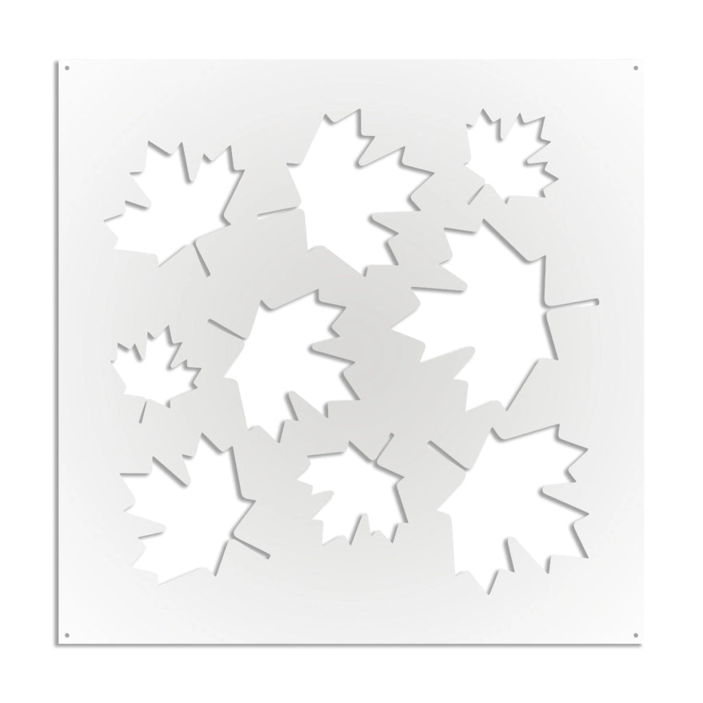MAPLE - Pannello in PVC traforato - Parasole Colore: bianco, Misura: 48x48 cm
