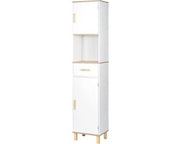 Arredobagno Scandinavo - stile e funzionale - progettato per risparmiare spazio - costruzione in MDF robusta - moderno mobile per il lavabo - bianco - 40x30x180 cm