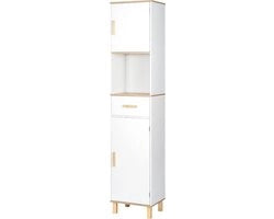 Arredobagno Scandinavo - stile e funzionale - progettato per risparmiare spazio - costruzione in MDF robusta - moderno mobile per il lavabo - bianco - 40x30x180 cm