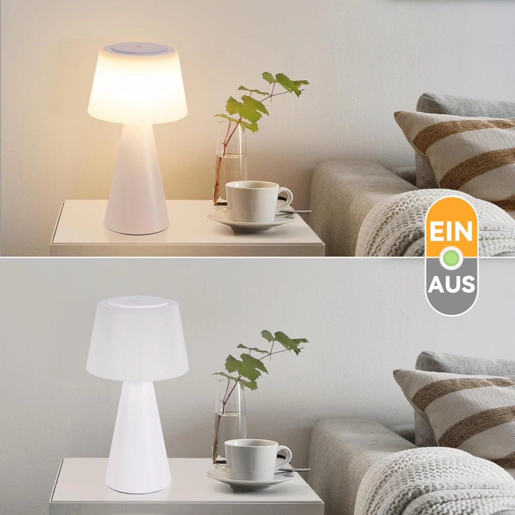 ZMH Lampada da tavolo LED wireless 3600mAh batteria dimmerabile moderna per soggiorno