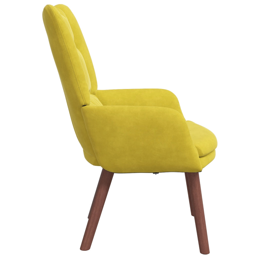 Poltrona Rilassante in Velluto Giallo