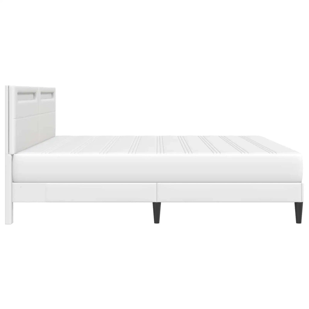 Struttura del letto con testiera Bianco 180 x 200 cm Similpelle
