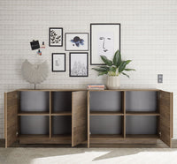 Madia Design Moderno 4 Ante Jupiter 241x44x90 cm Noce Mercure