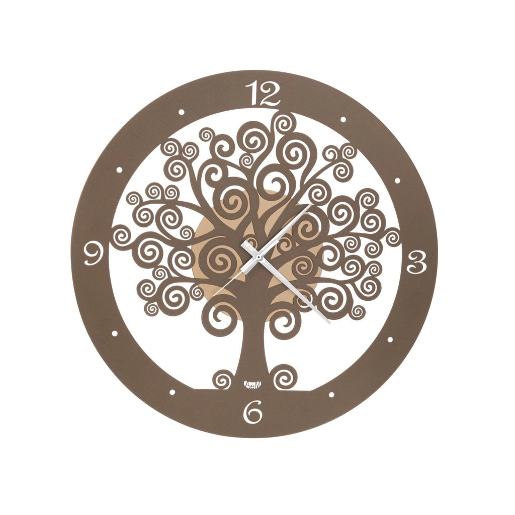 Orologio da parete particolare Albero della Vita piccolo Oro laccato e bronzo