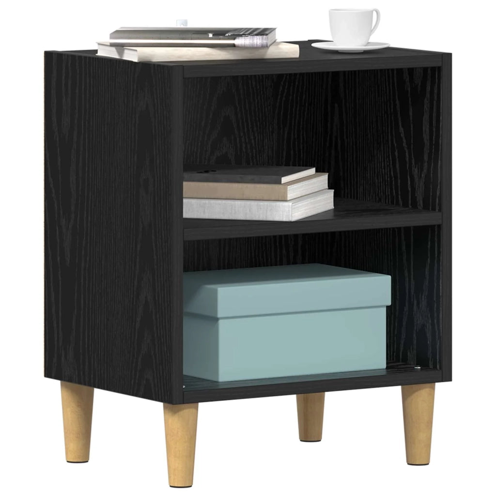 Armadietto per letto 2 pz Rovere Nero 40 x 30 x 50 cm CFW4891578