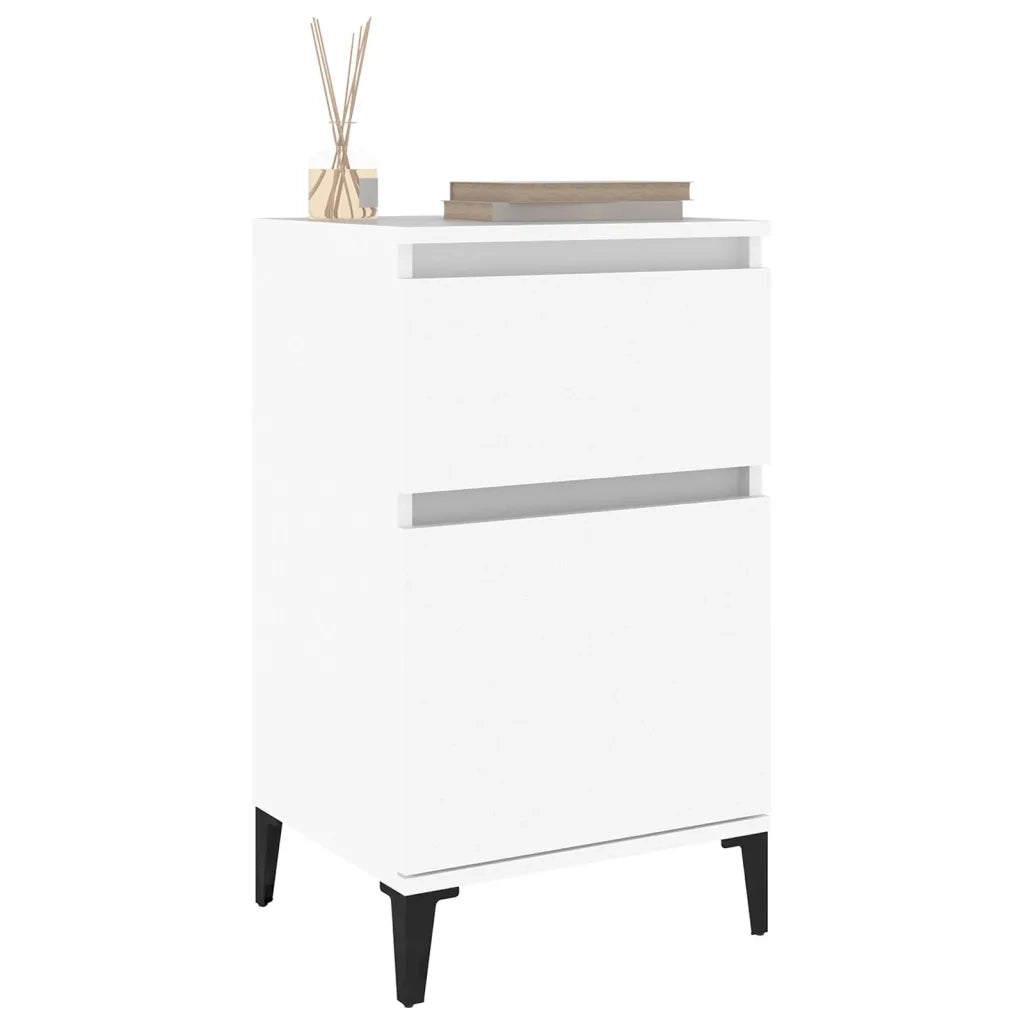 Comodini 2pz Bianchi 40x35x70 cm 819709