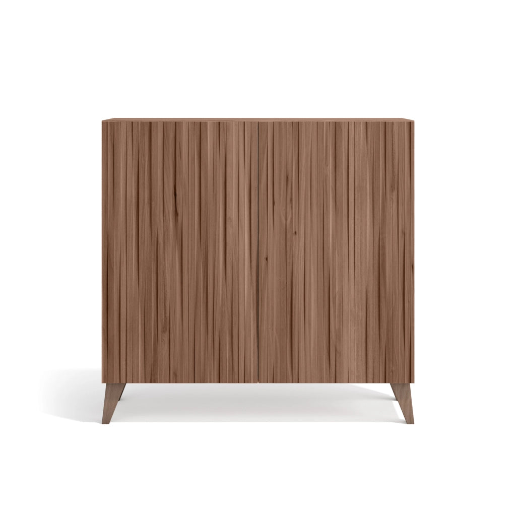 Scarpiera Herdasa effetto noce ante stampa doghe noce 87x90x27