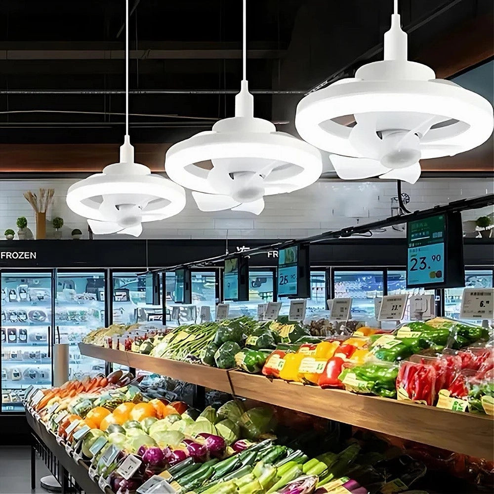 Trade Shop - Ventilatore Soffitto Con Luce Led Rgb Regolabile Sky Refresh Con Telecomando -