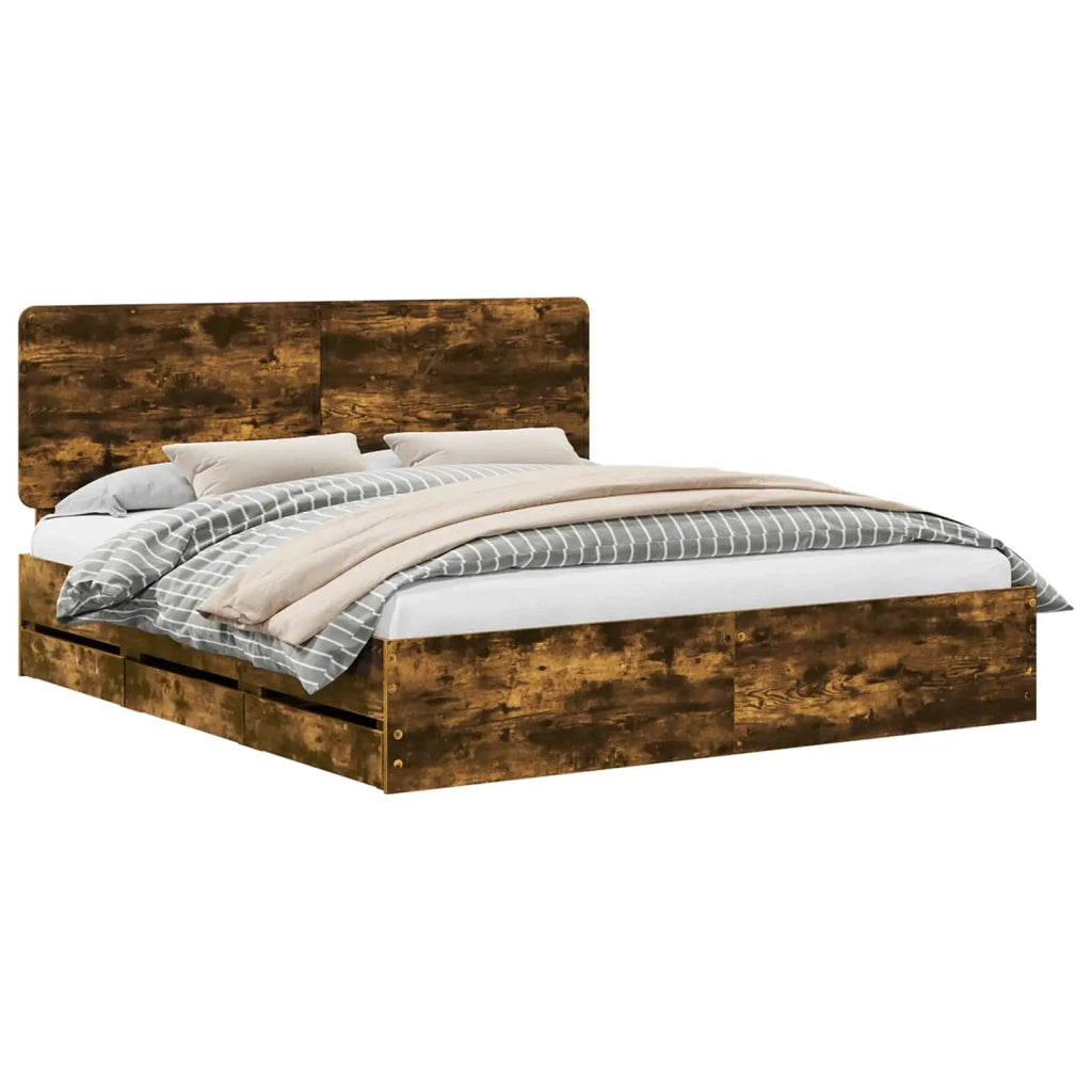 Struttura del letto Rovere fumé Legno Ingegnerizzato 3412571