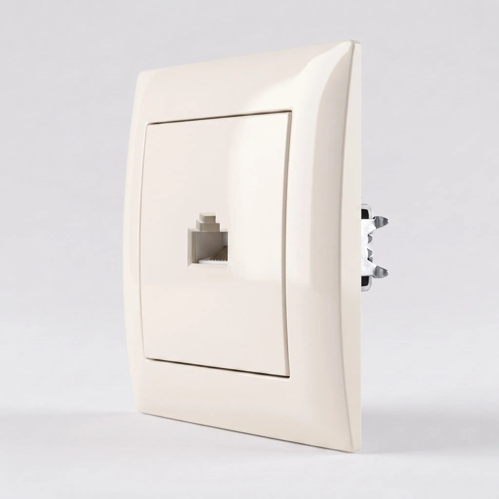 Presa Rj45 Con Cornice Oste Jnh010-s Beige
