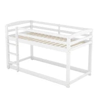 Letto a castello per bambini 6+ anni, 90x200 cm, struttura in legno, senza materasso, Bianco