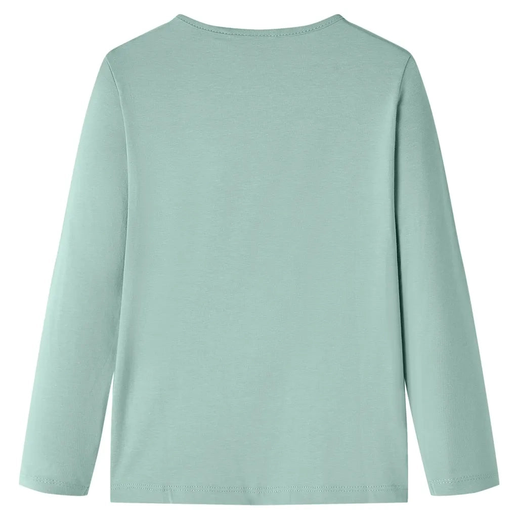 Maglietta da Bambina Maniche Lunghe Menta Medio 128 14187