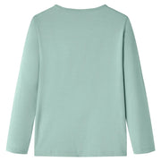 Maglietta da Bambina Maniche Lunghe Menta Medio 128 14187