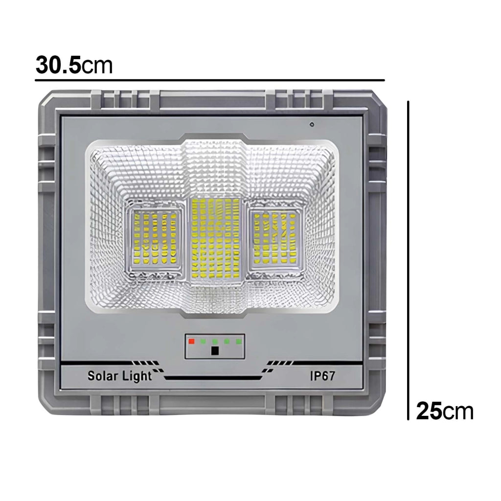 Proiettore Solare LED 13W IP67 con Batteria 15Ah con Pannello 15W Grigio Avizar