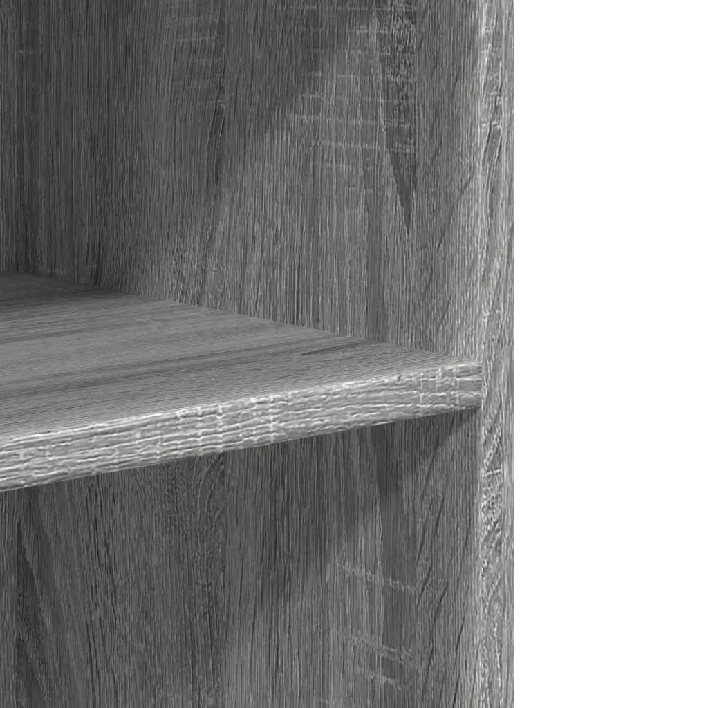 Tavolino con Ruote Grigio Sonoma 55x60x78 cm in Truciolato