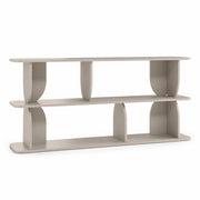 Libreria Moderna Per Soggiorno Con 4 Vani A Giorno E 3 Ripiani Design Minimal Mobile Per Corridoio Studio Ufficio Stile Contemporaneo In Melaminico 160 X 74 X 34 Cm Cashmere