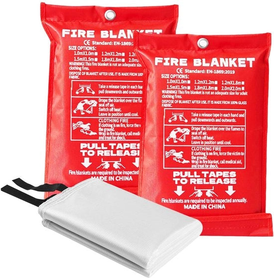 Set di 2 coperte di protezione contro il calore, 100 x 100 cm, termoresistente e sicuro