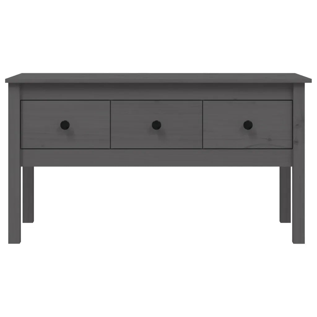Tavolino da salotto | Tavolino da caff¨¨ | Tavolino da Soggiorno Grigio 102x49x55 cm Legno Massello di Pino