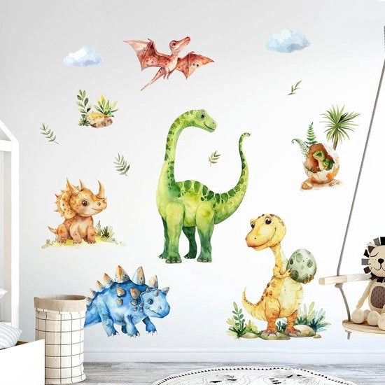 Decorazioni per Parete Aquarello Foglie Tropicali per Camera da Bambino