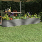 Letto Giardino Acciaio Zincato 224x40x36 cm Grigio 318879
