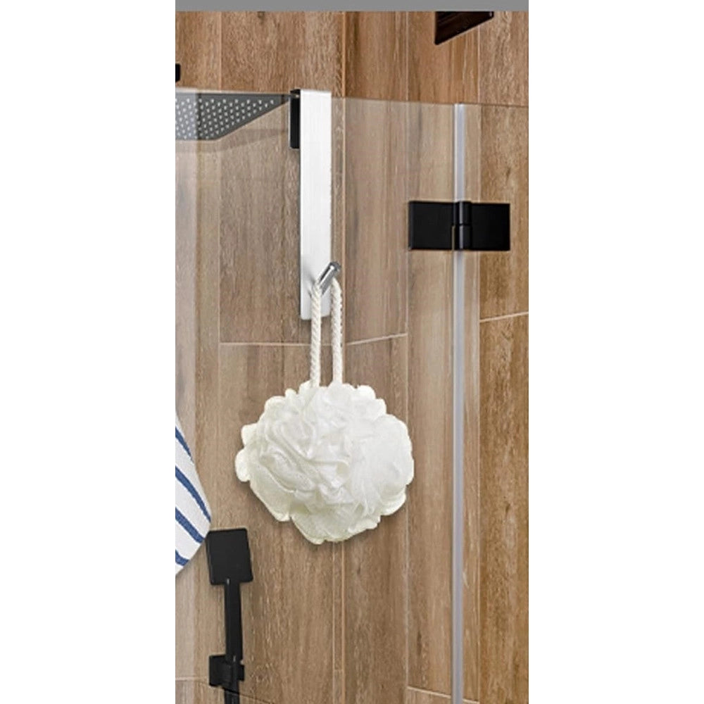 Trade Shop - Gancio Per Porta Box Doccia Appendi Asciugamano Accappatoio Bagno 4x13.5cm 87764 -