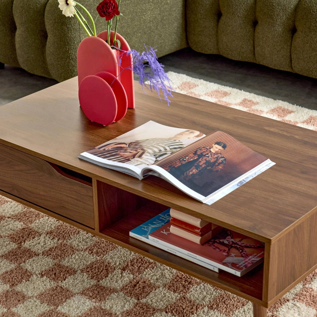 Tavolino vintage effetto legno, marrone