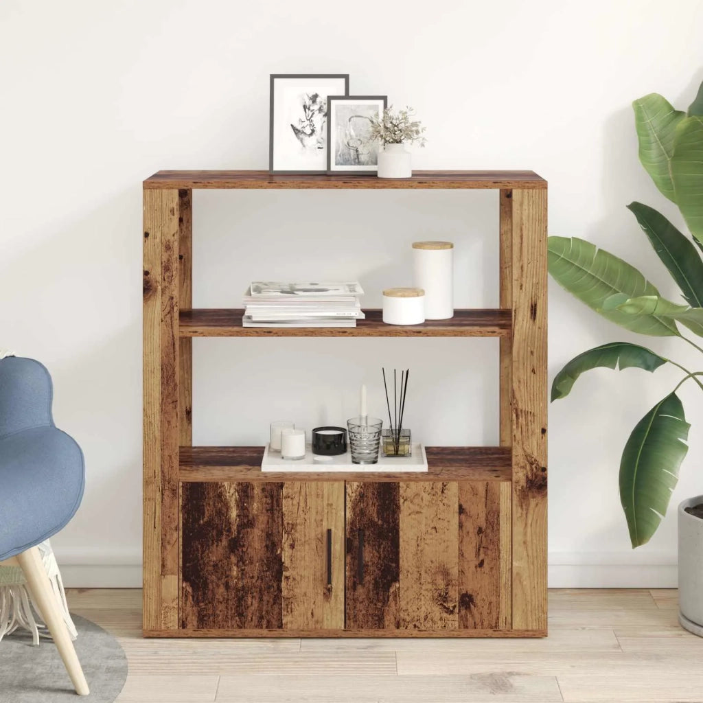 Credenza | Madia | Buffet da pranzo | Armadio da pranzo Legno vecchio 30 x 80 x 90 cm Legno multistrato