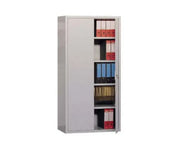 Armadio per ufficio operativo colore grigio chiaro con ante battenti colore grigio cm. 100x45x200h