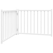 Cancelletto di sicurezza pieghevole per cani 2 pannelli 160 cm legno massello di abete bianco 02_0023049