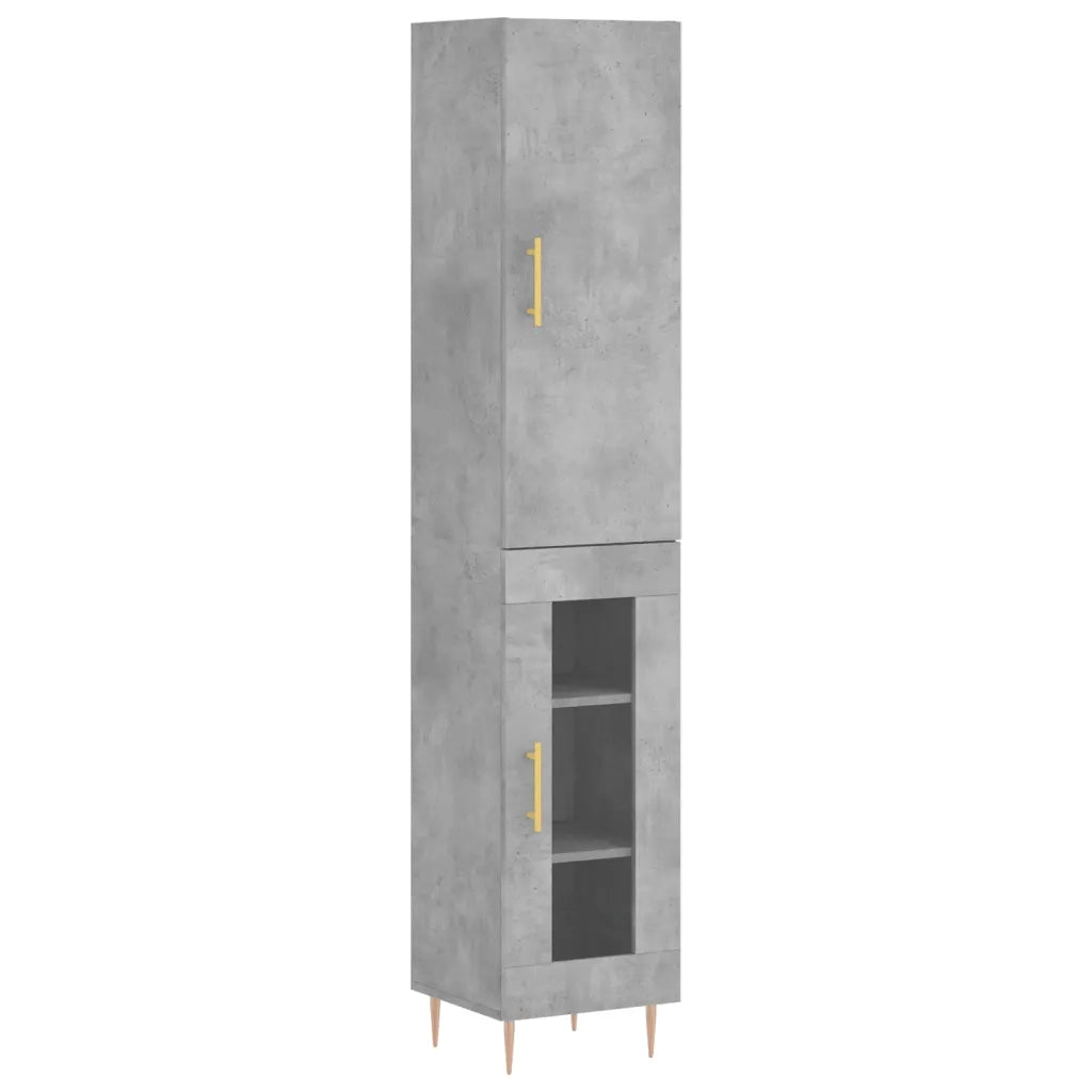 Credenza Grigio Cemento 34,5x34x180 cm in Legno Multistrato 3199037