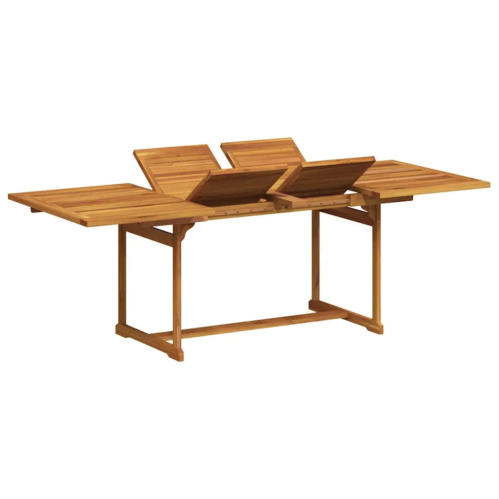 Set Pranzo da Giardino 9pz Legno Massello di Acacia e Textilene