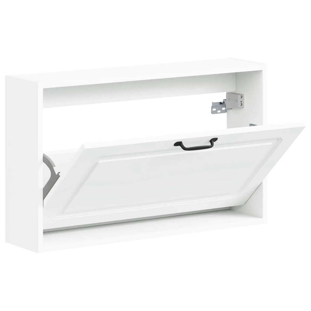 Mobiletto per Scarpe da Muro UTRECHT 71 x 17 x 43 cm Bianco 897725