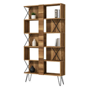 Biblioteca Campagna, Libreria 10 Ripiani, 90x22x167h cm Marrone Noce