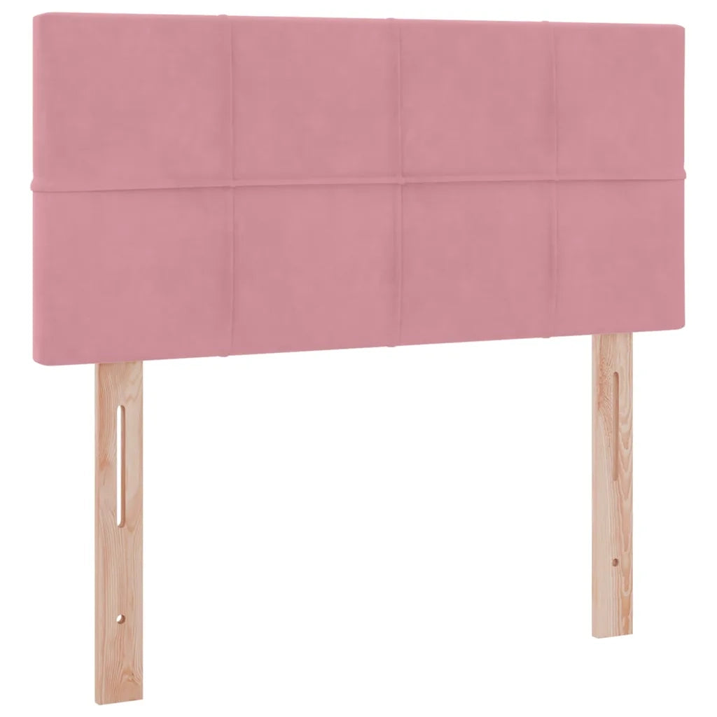 Letto con contenitore LED e materasso Rosa 90 x 200 cm Velluto