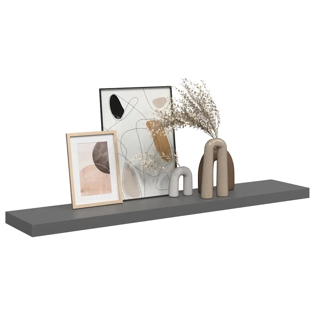 Scaffale a Parete Grigio Lucido 120x23,5x3,8 cm in MDF cod mxl 33480