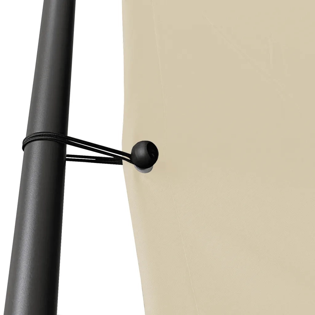 Gazebo Beige 3x3 m 180 g/mÂ² Tessuto e Acciaio