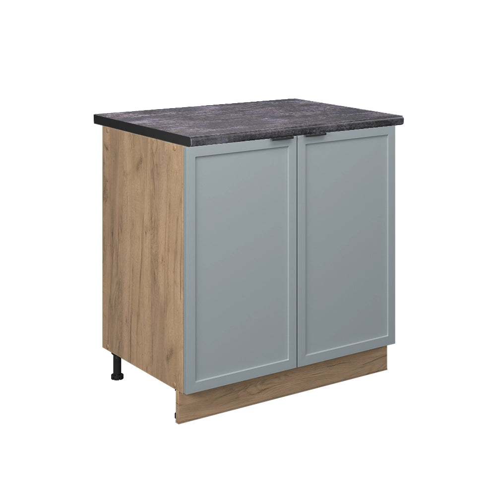 Vicco Mobiletto base cucina Blu-grigio chiaro 80 cm con ripiano, PL Antracite