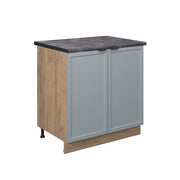 Vicco Mobiletto base cucina Blu-grigio chiaro 80 cm con ripiano, PL Antracite