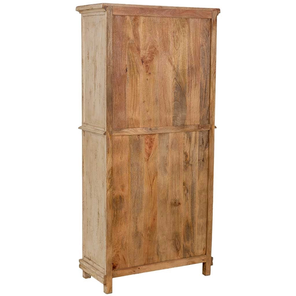 Armadio in legno beige fatto a mano 85x40x180h cm