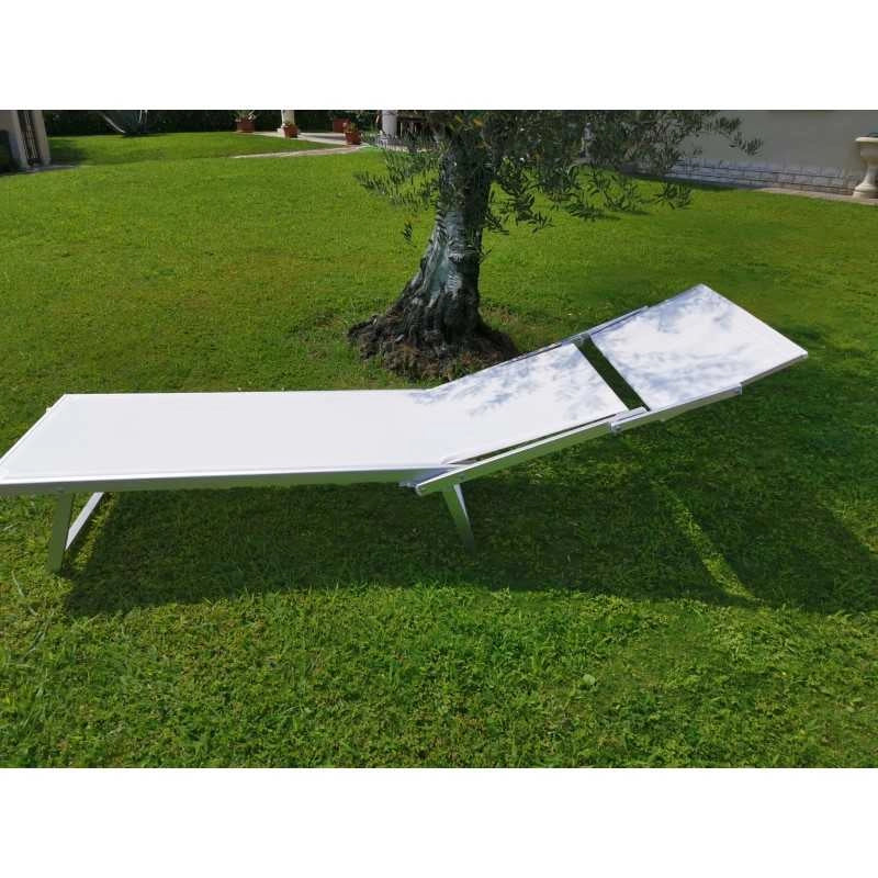 Lettino Alluminio Sea V/I Bianco Vette 07162