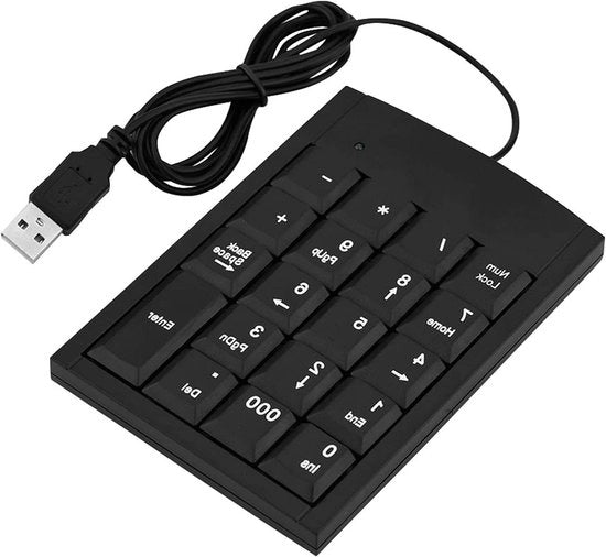 Tastiera Numerica USB Mini Portatile 19 Tasti Adatta per Laptop Desktop PC